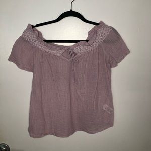 Sheer off the shoulder blouse